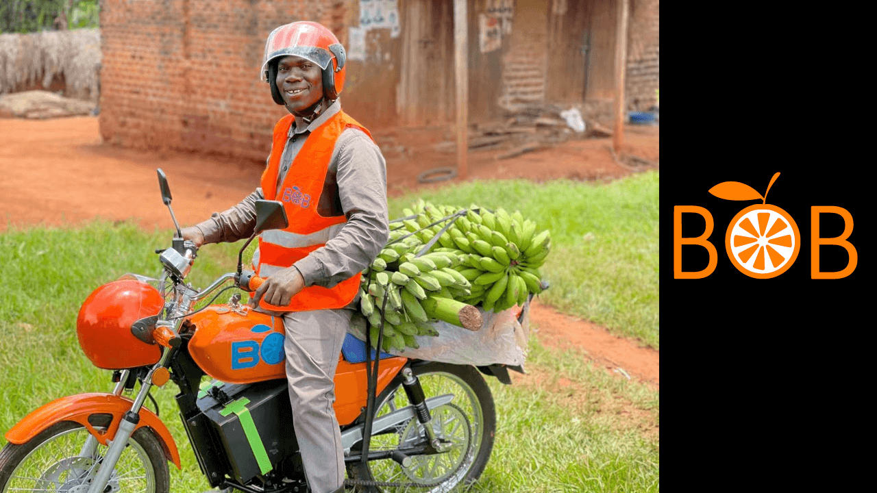 We invest in people - Aksam vends bananas on a Bob electric bike.